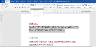 cara membuat huruf  menjadi kecil semua dengan cepat