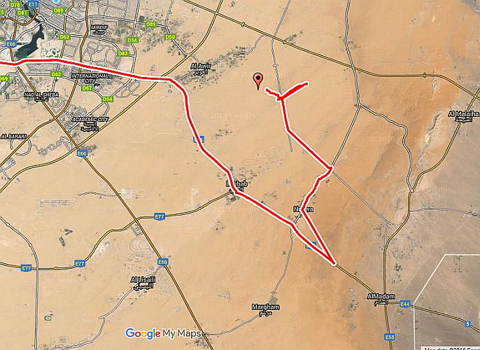 desert safari route map