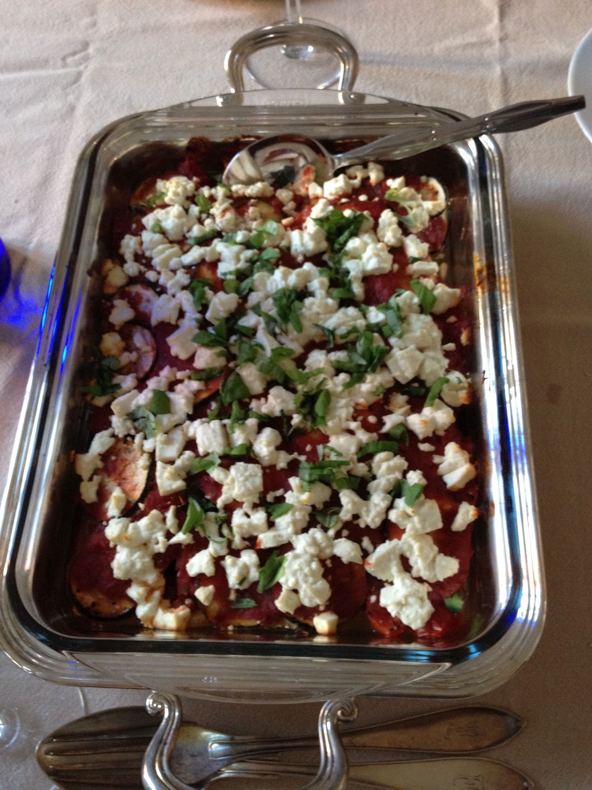 Vegetable and feta cheese gratin