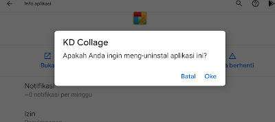 uninstall aplikasi untuk mengurangi lag