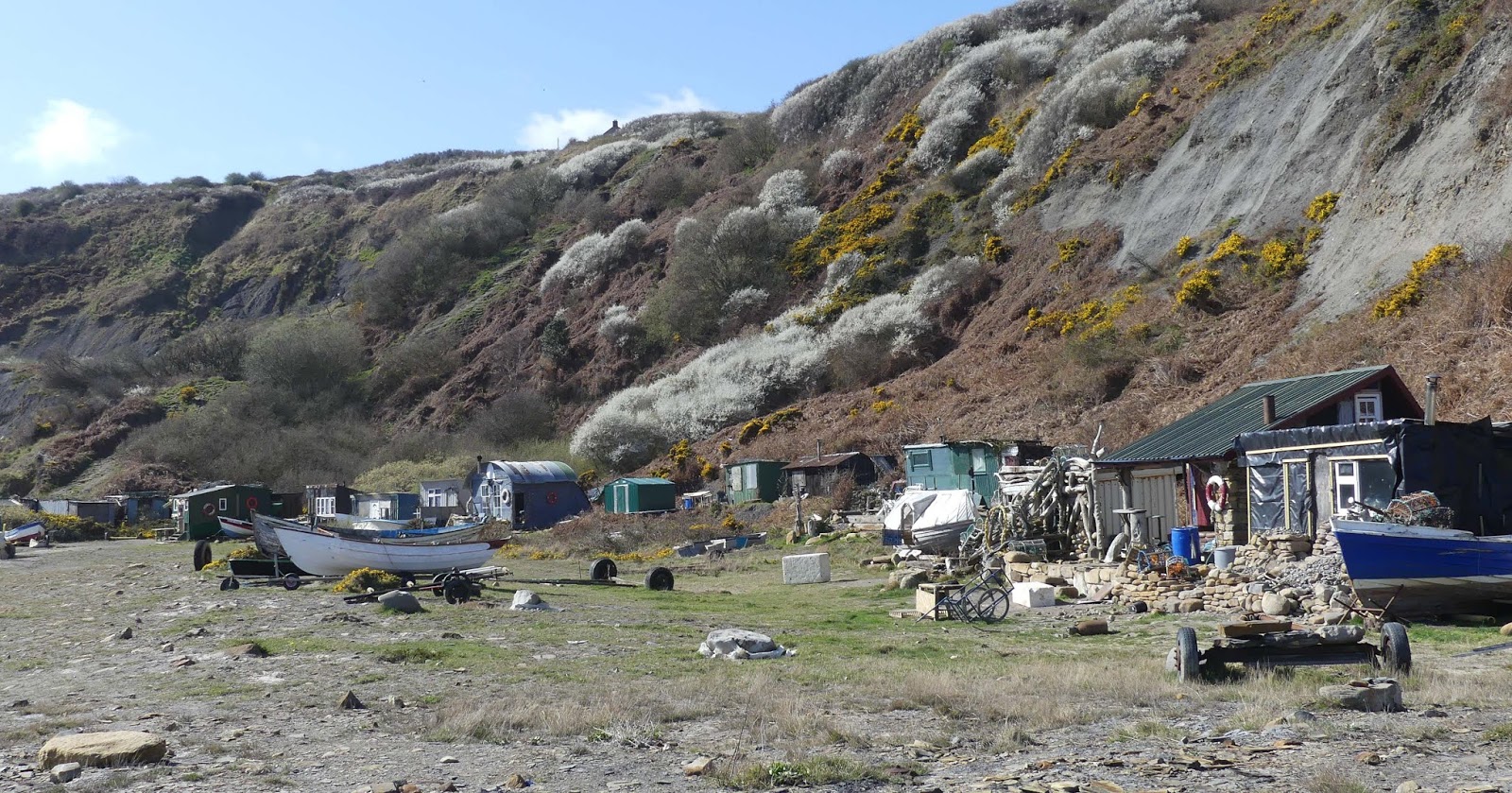 Julia Garner Port Mulgrave beach huts.