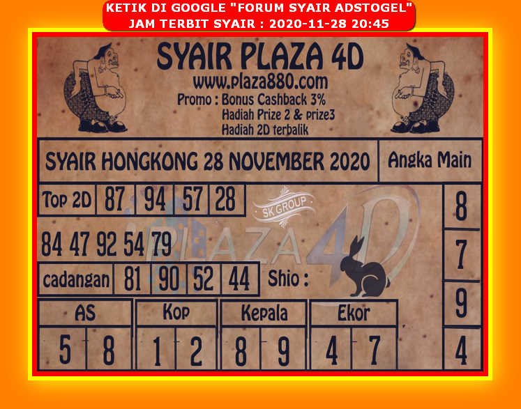 1 New Message Kode Syair Hongkong 28 November 2020 Forum Syair Togel Hongkong Singapura Sydney
