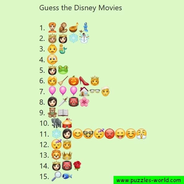 Guess Disney Movies | Puzzles World