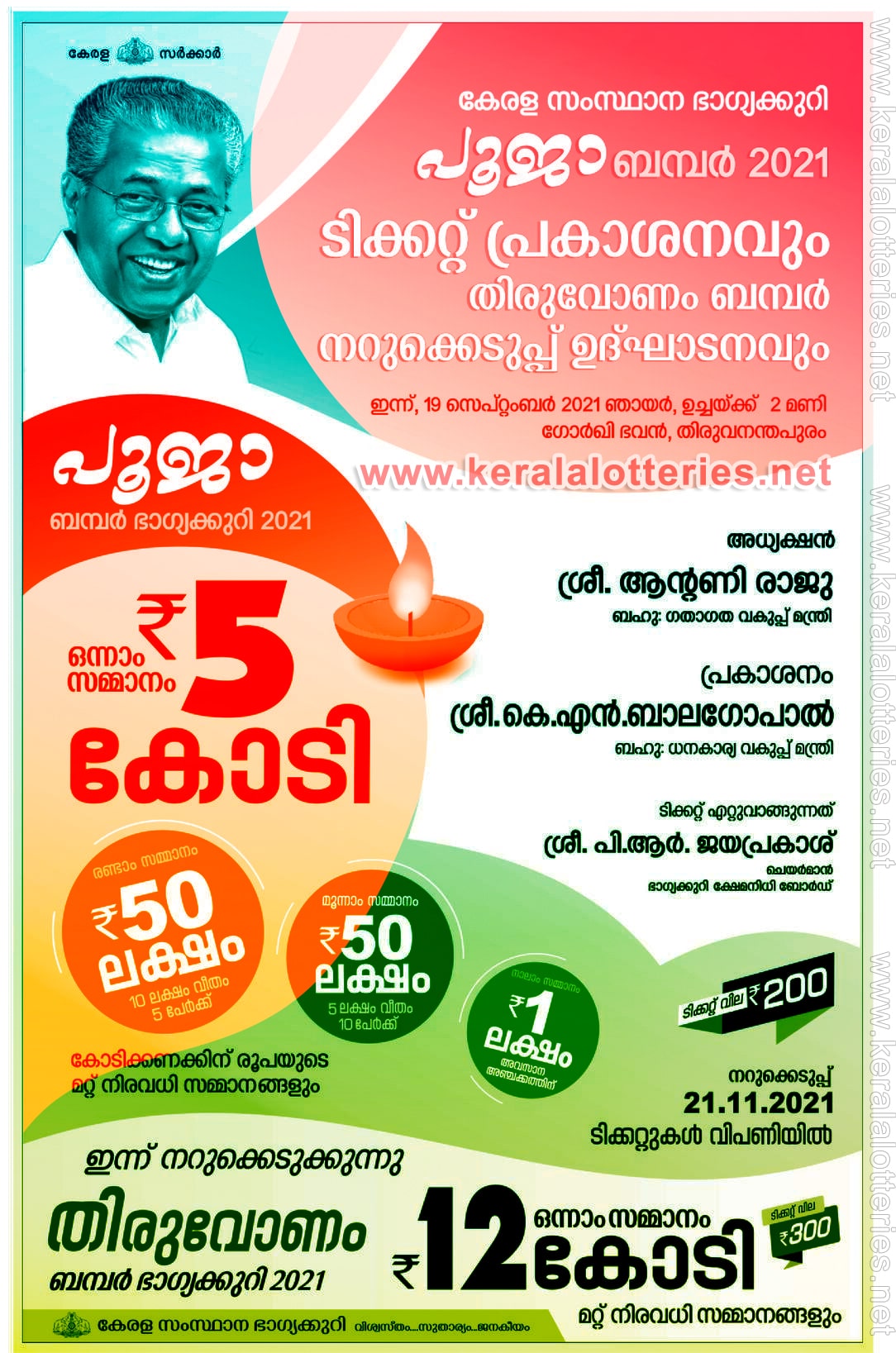 Kerala Lottery Pooja Bumper BR 82 Prize Structure 2021 LIVE Kerala