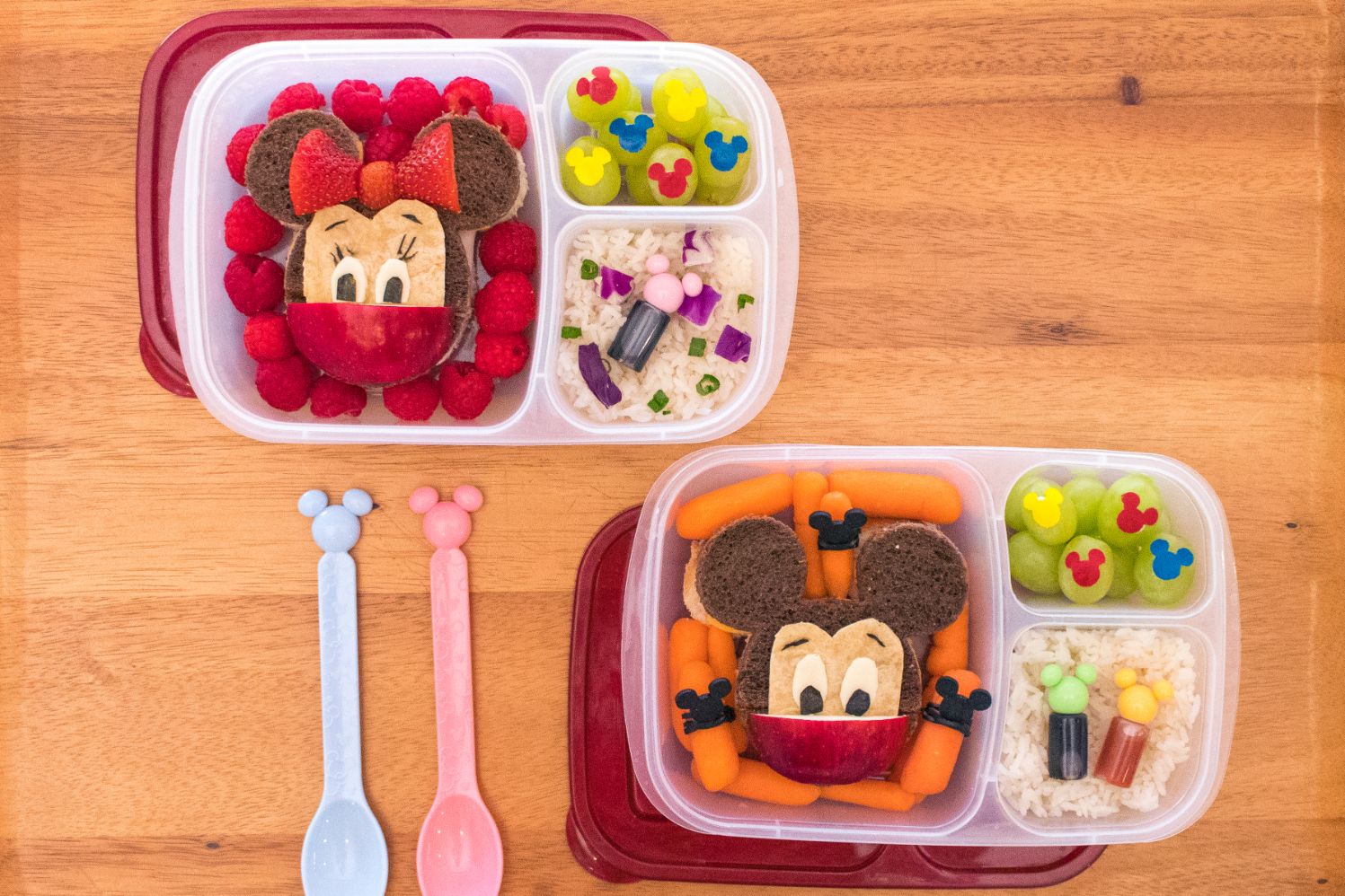 Mickey & Minnie Mouse lunch boxes