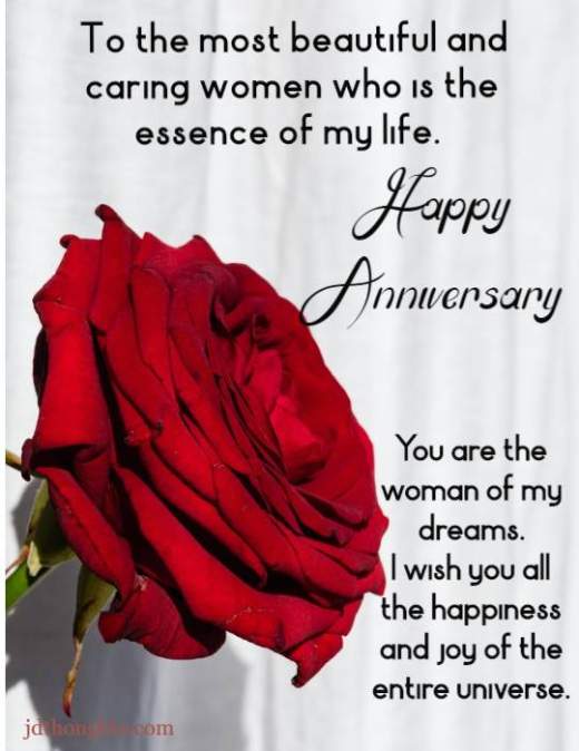 Wedding anniversary card messages for wife