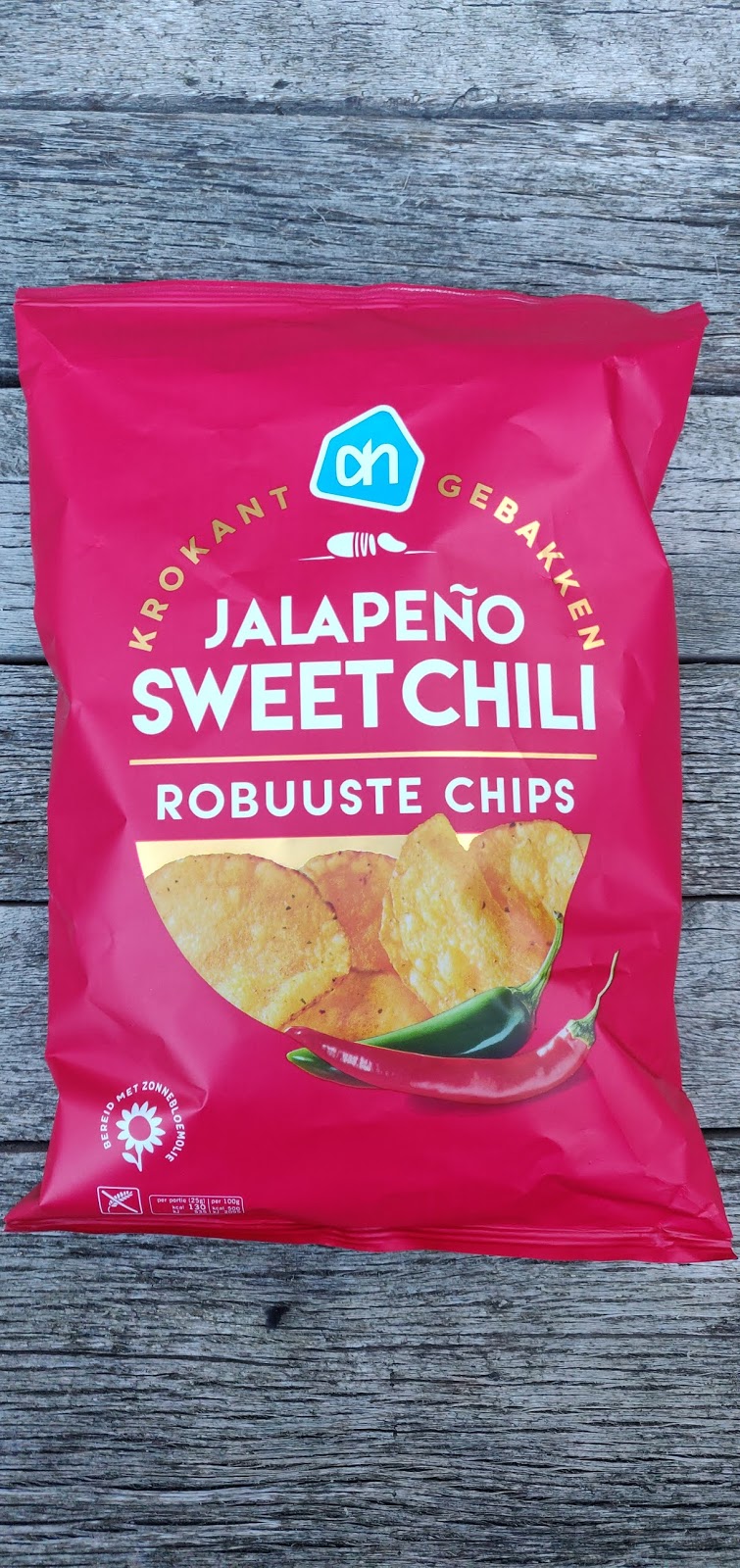 Westlandpeppers De Jalapeno Sweet Chili chips van AH