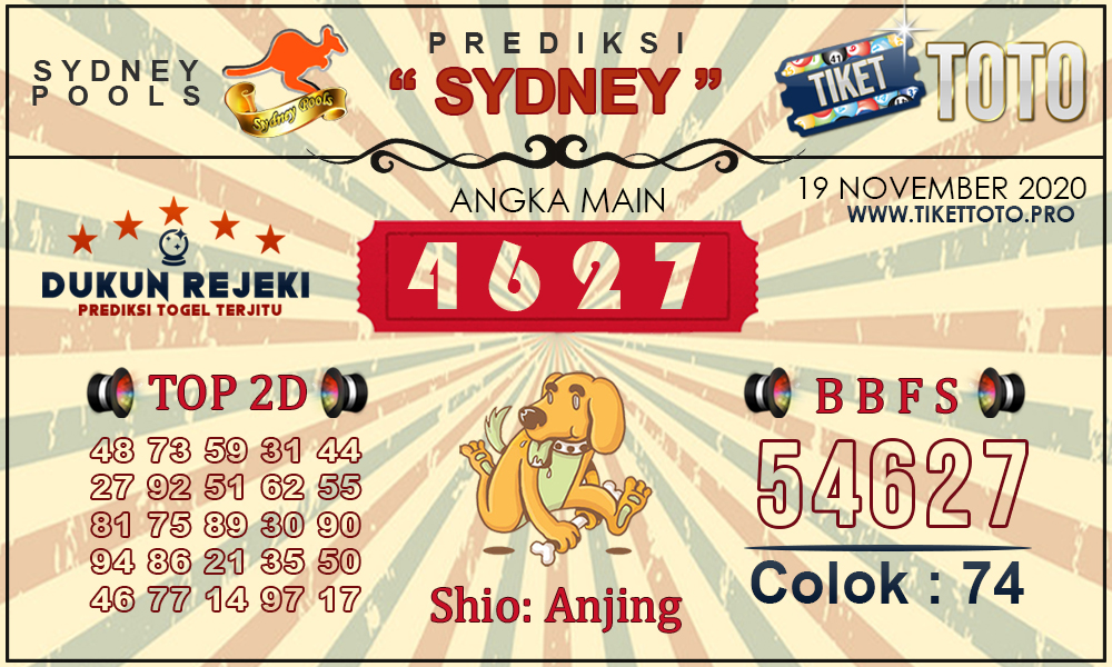Prediksi Togel SYDNEY TIKETTOTO 19 NOVEMBER 2020