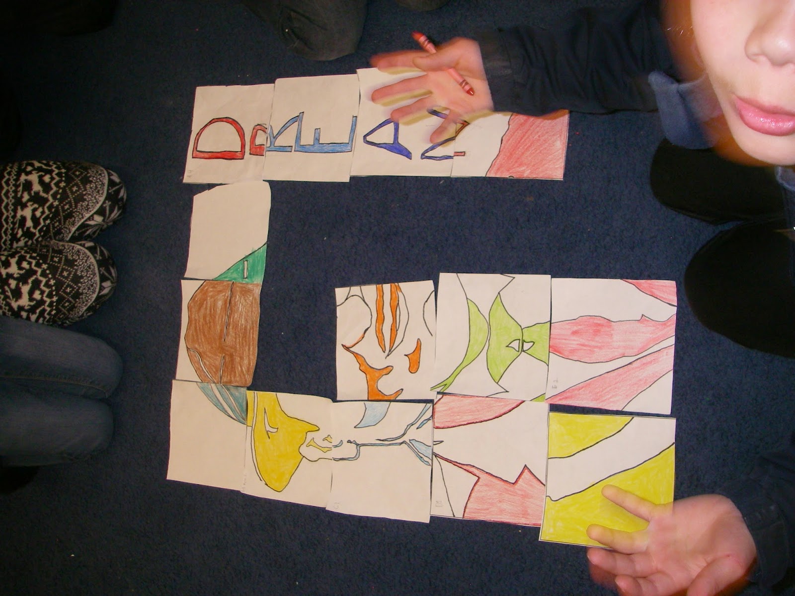 Creation Station: Collaborative MLK Grid Drawing- Fifth Grade