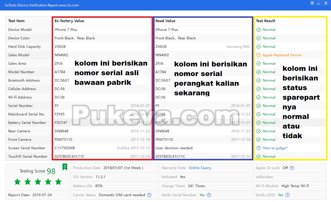 Cara Cek Lcd Layar Iphone Original Atau Tidak Menggunakan 3utools Pukeva