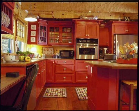 20+ Kitchen Ideas With Red Appliances, Top Concept!