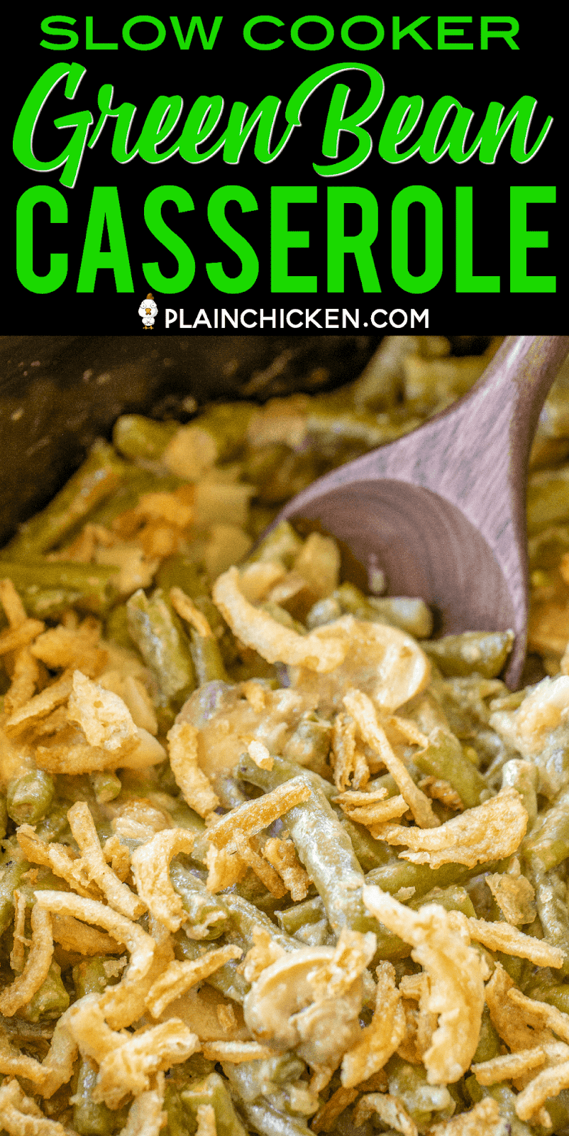 Slow Cooker Green Bean Casserole Plain Chicken®