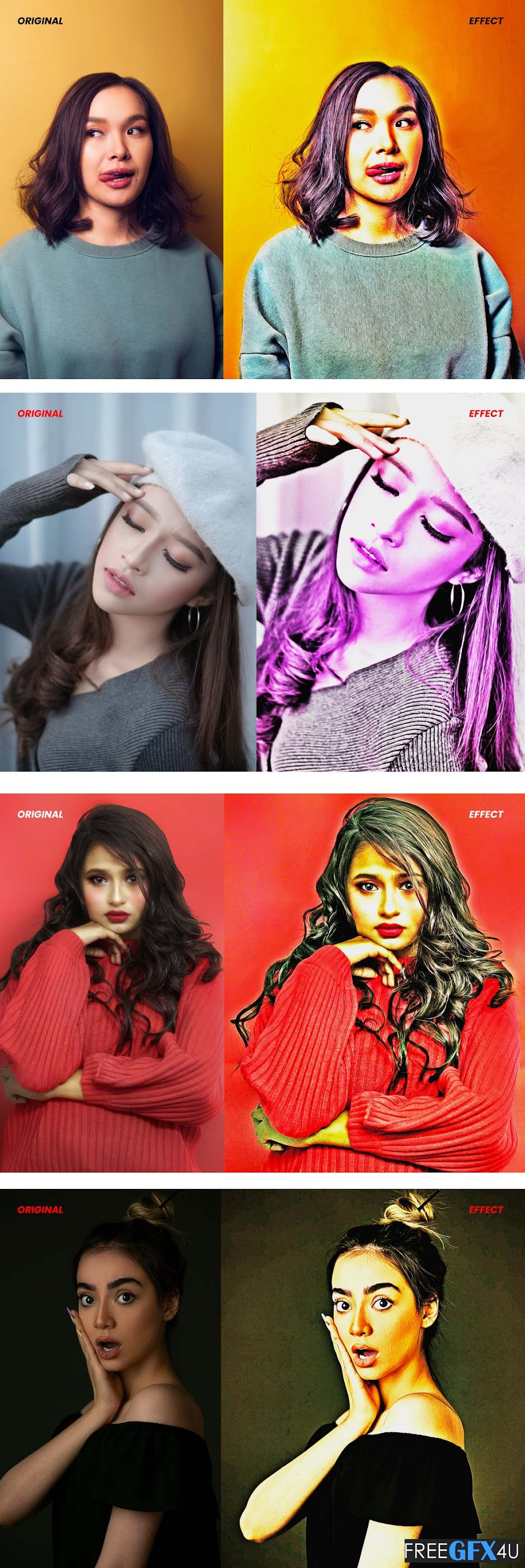 HDR Oil Portrait Photoshop Action