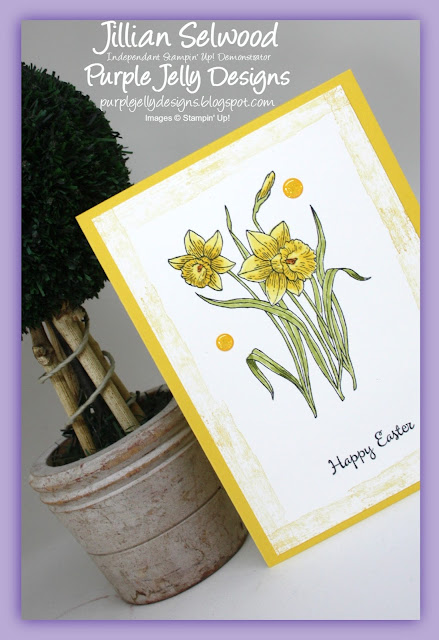 Easter card, Daffodils, Stampin' Blends 