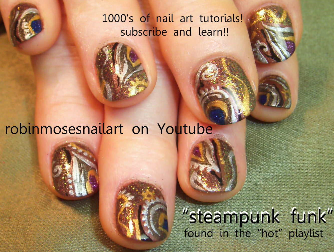 steampunk nail art, steam punk nail, robin moses, abstract steampunk
