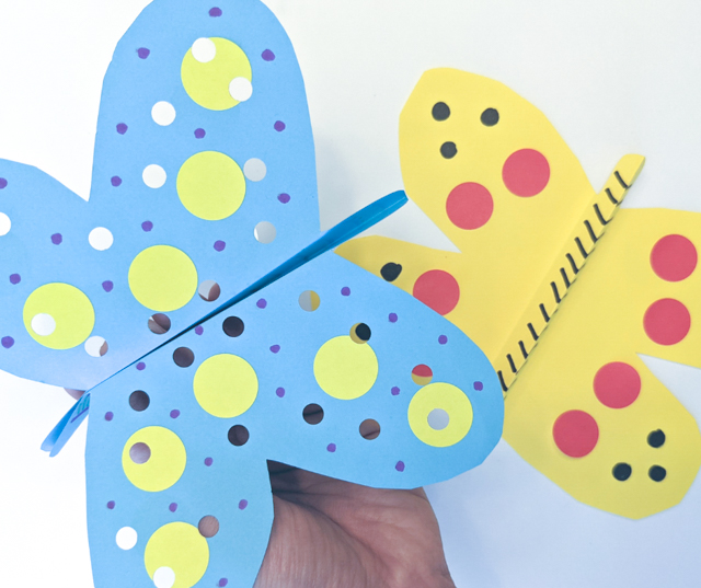 Easy Flapping Paper Butterfly Preschool Craft