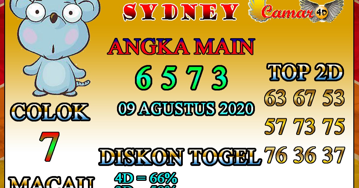 Prediksi Togel Sydney 09 AGUSTUS 2020 Prediksi Togel Lengkap SGP