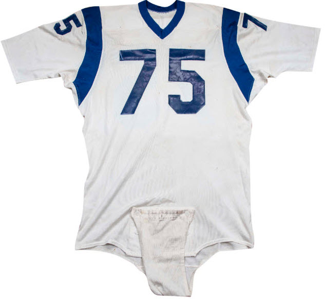 St. Louis Rams Game Worn Football Jersey From Don Hewitt Rams Equipment  Manager