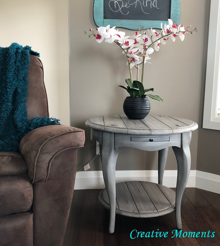 Farmhouse Rustic Grey Accent Table