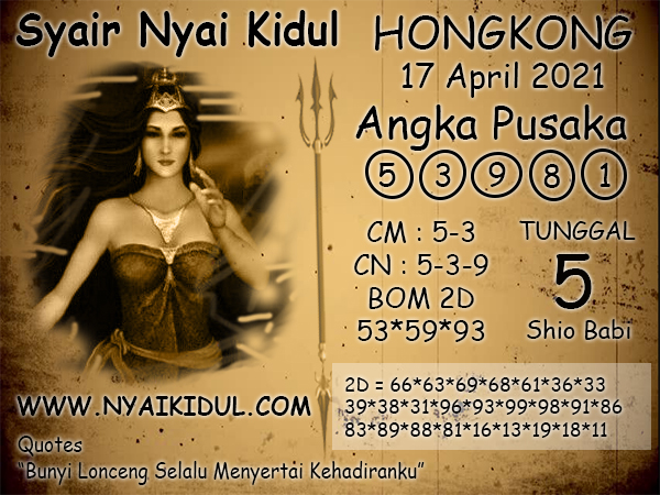 Syair Nyai Hongkong 17 April 2021