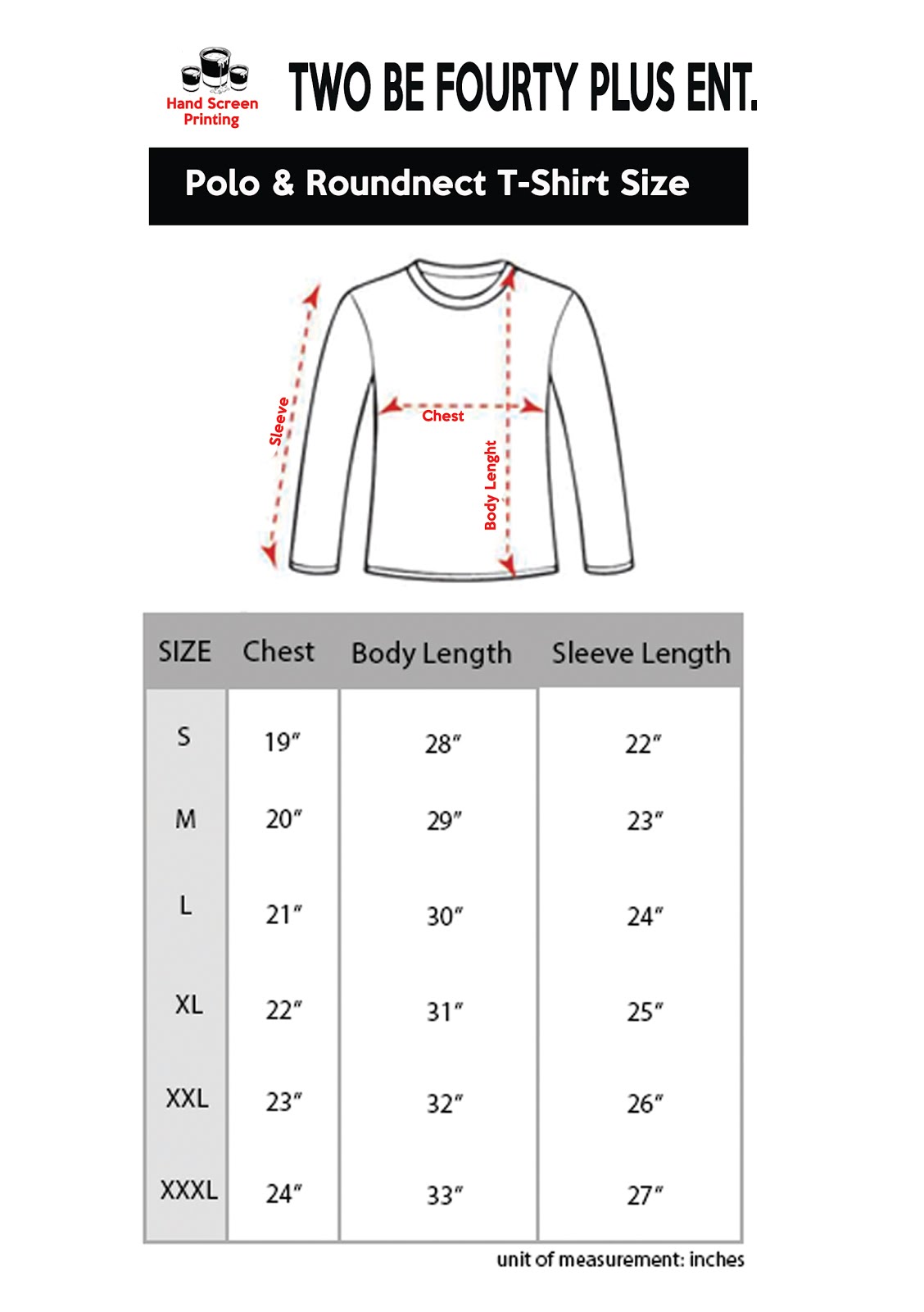 Chart Tshirt Long Sleeve