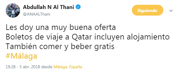 Al-Thani invita viajar a Catar