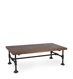 mesa de forja y madera rustica