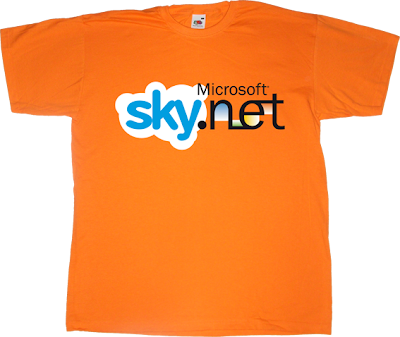terminator skynet skype  microsoft movie t-shirt ephemeral-t-shirts