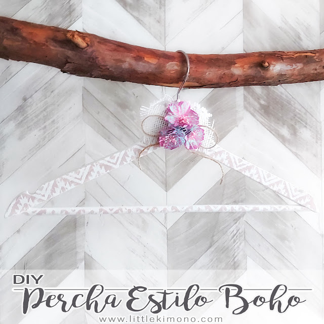 Percha decorada estilo Boho Chic