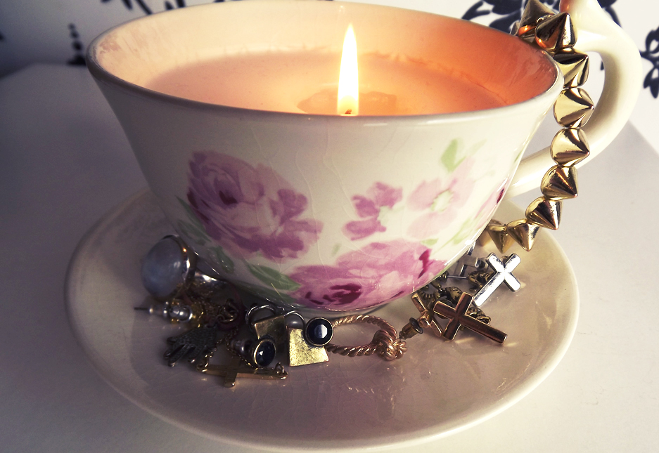 The Little Extras Teacup Candles Hello October