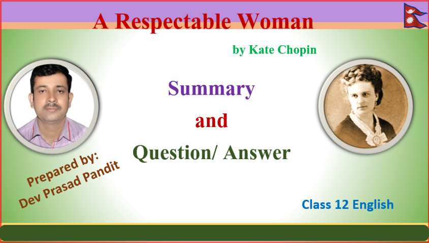 A Respectable Woman (Question/Answer)