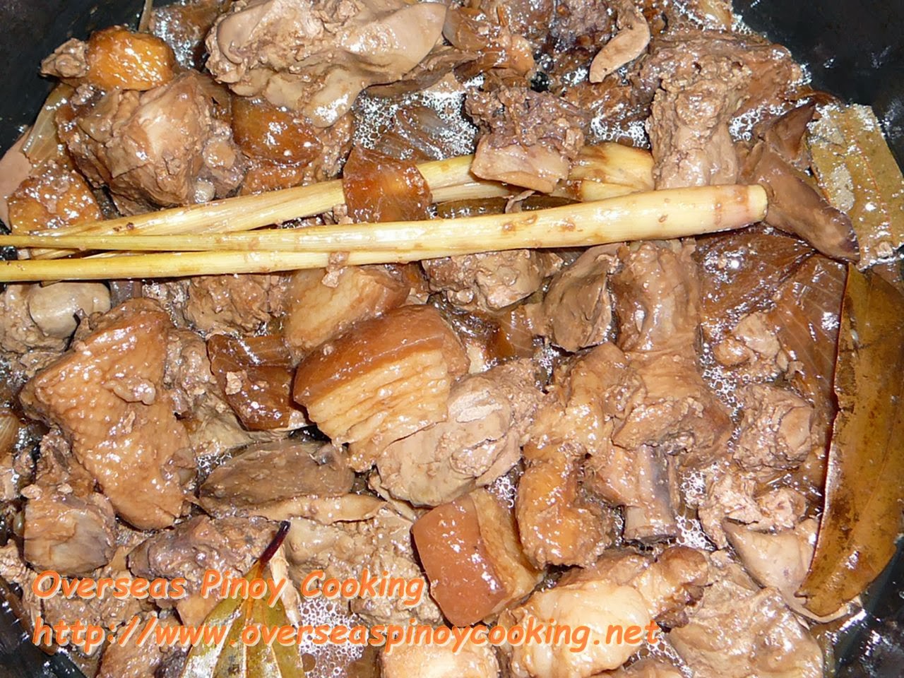 Pork and Chicken Adobo with Tanglad