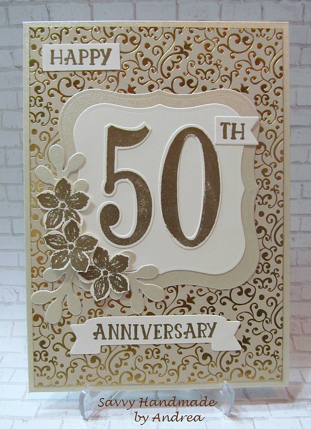 Savvy Handmade Cards: Golden Anniversary Card
