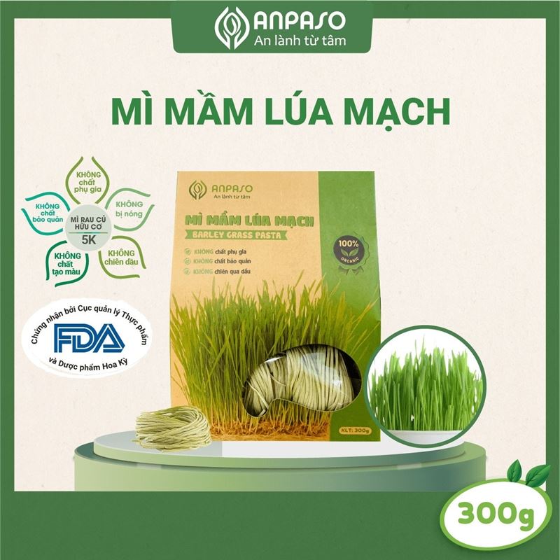 Anpaso Mì mầm lúa mạch Organic 120g/300g