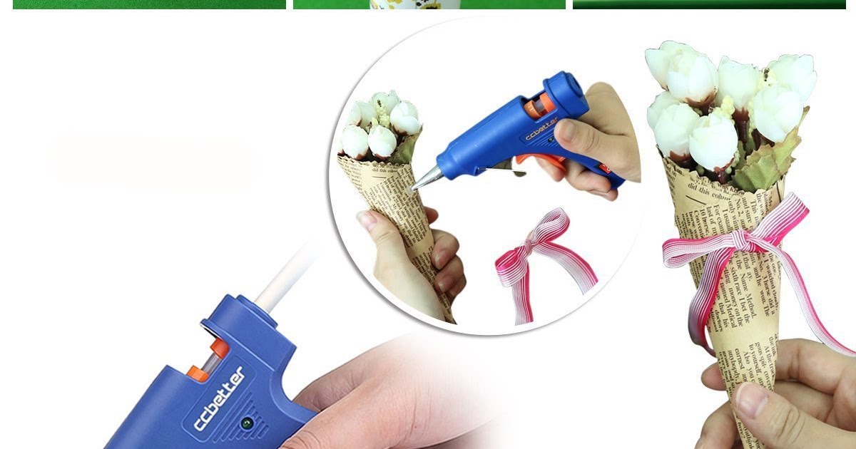 CCbetter Mini Hot Melt Glue Gun with 25pcs Glue Sticks High Temperature