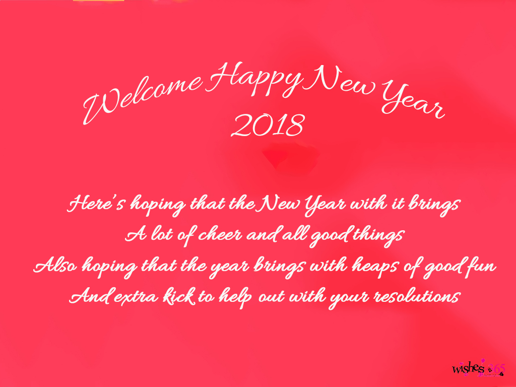 Poetry and Worldwide Wishes: Happy New Year Greetings Cards 2018 with