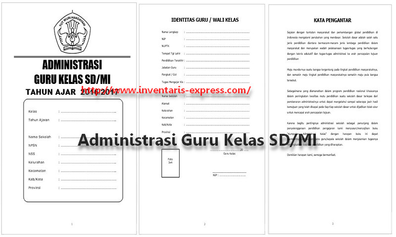 Download Perangkat Administrasi Guru Kelas SD/MI Lengkap