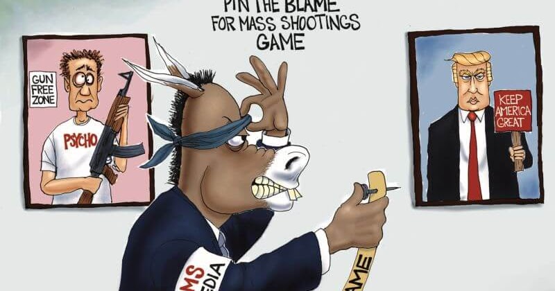 Cartoon Sums Up How Democrats and Media React After Every Mass Shooting