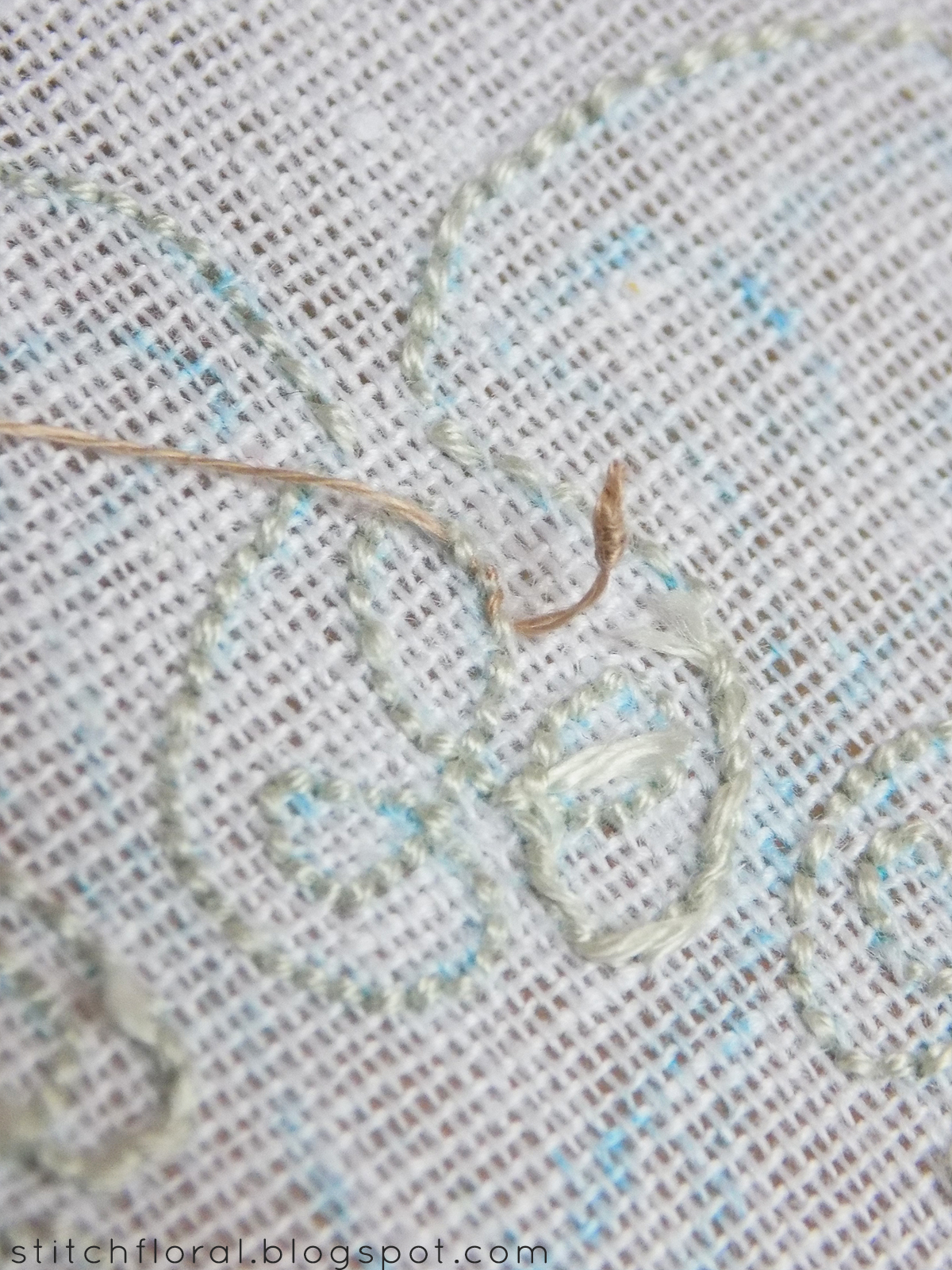 How to start thread when a knot and anchoring stitches are not an