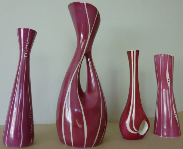 Wazony, lata 60. XXw. Ćmielów, Karolina. Polish New Lokk design, '60s.