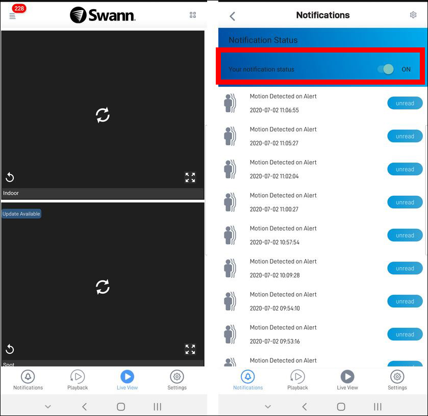 Swann Security Push Notification not working on Android