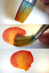 watercolor painting stamps brush flat impressions rubber techniques tips rita load side tutorials