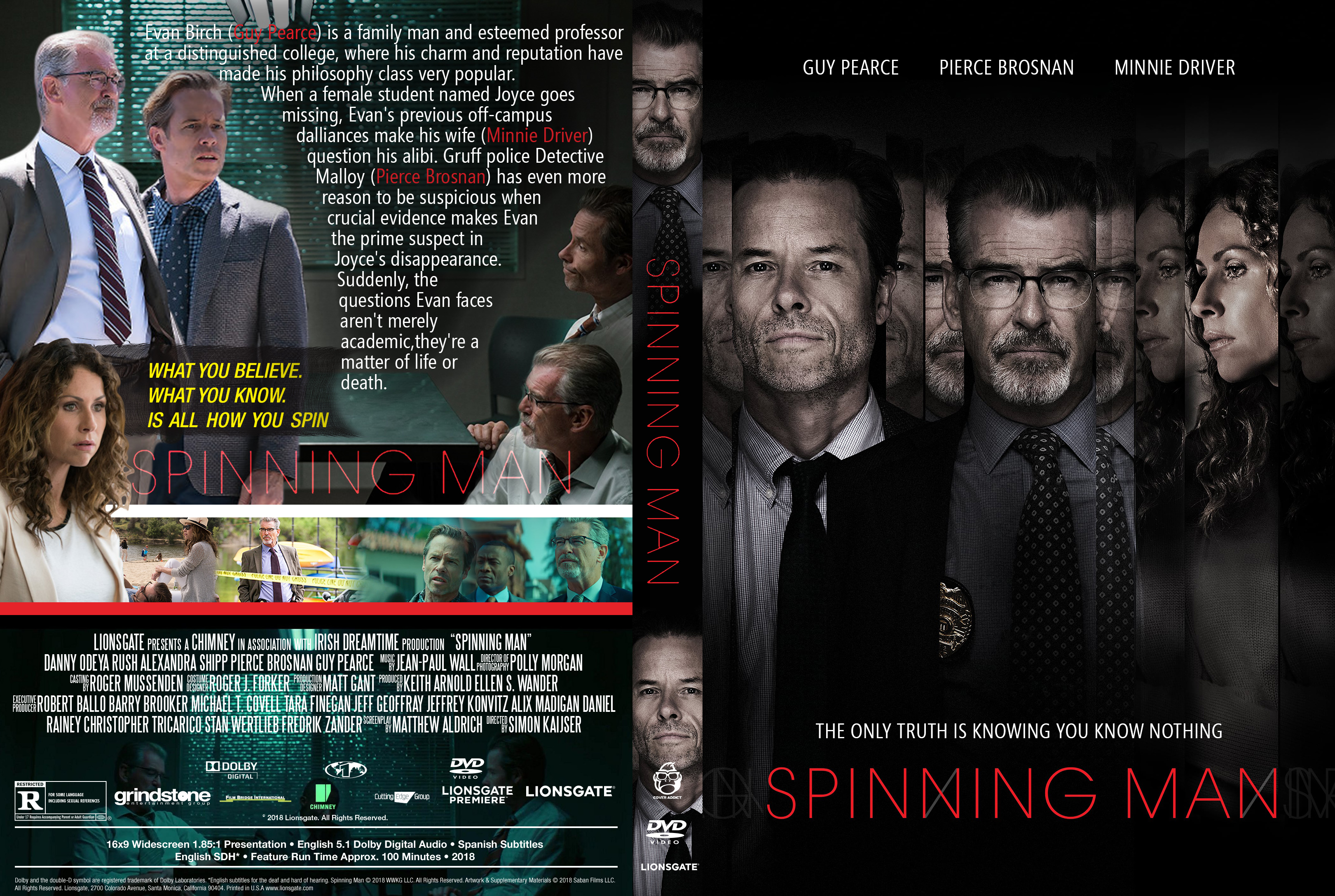Spinning man. Spinning man перевод. Without men DVD. Message man 2018 DVD Covers.