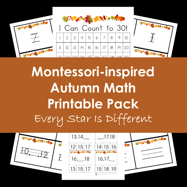 Montessori-inspired Fall Math Printable Pack with Bonus Free Printable
