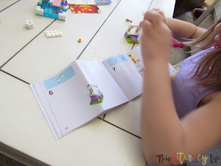 When reading Lego descriptions, children have to use left to right progression.