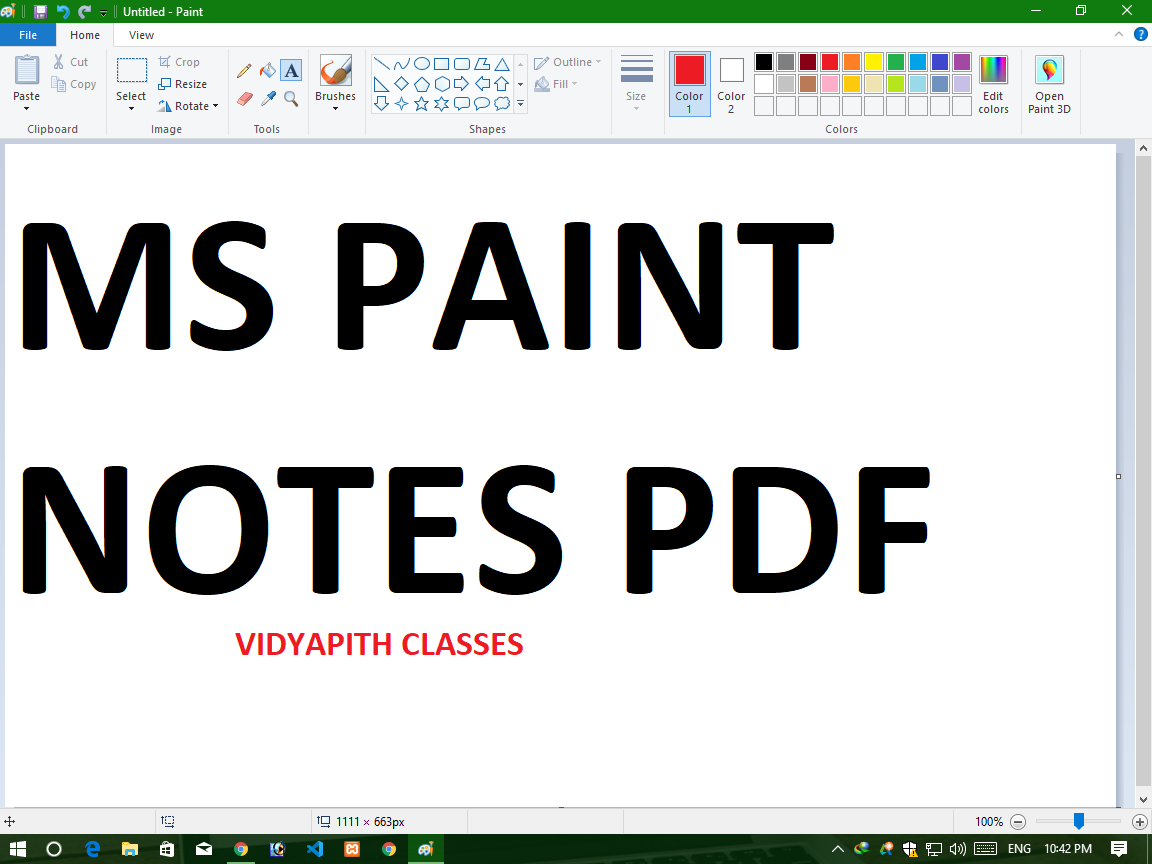 Ms Paint Note Pdf