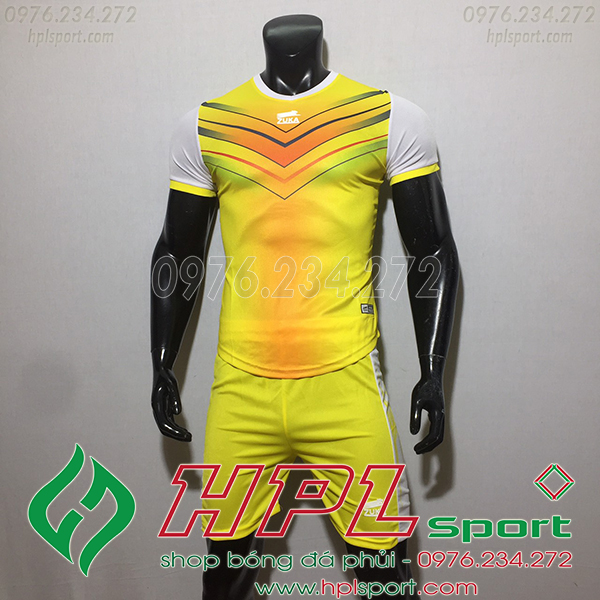 Áo bóng đá ko logo Zuka Mon màu vàng