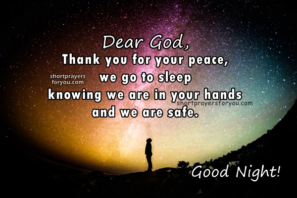 Good night, dear Lord. Short Night Prayer for family