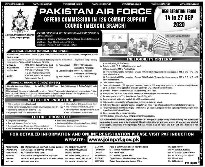 paf air force jobs 2020